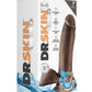 Dr. Skin Glide Self Lubricating Dildo with Balls 7in - Chocolate