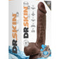 Dr. Skin Glide Self Lubricating Dildo with Balls 8.5in - Chocolate