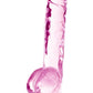 Naturally Yours Crystalline Dildo 8in - Rose