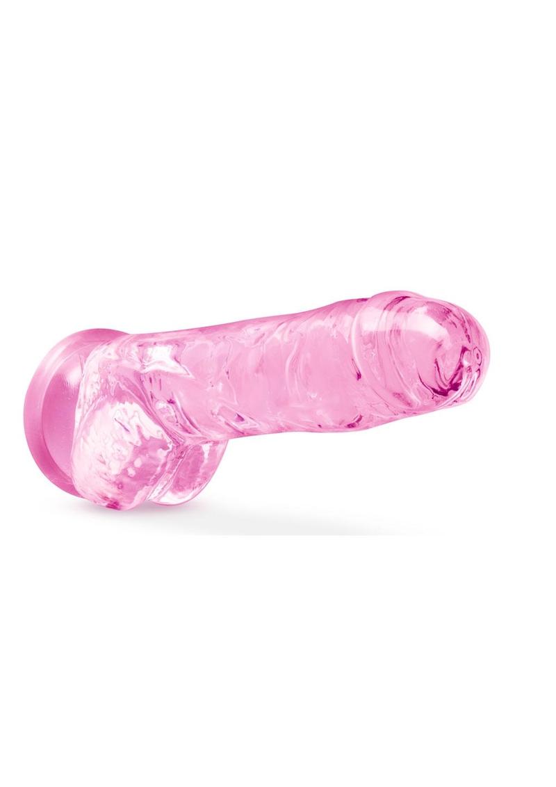 Naturally Yours Crystalline Dildo 8in - Rose