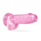 Naturally Yours Crystalline Dildo 7in - Rose