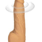 Naked Addiction Silicone Rechargeable Vibrating and Rotating Dildo with Remote Control 8in - Caramel