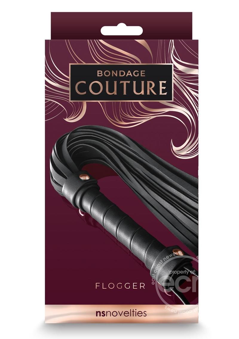 Bondage Couture PU Leather Flogger - Black