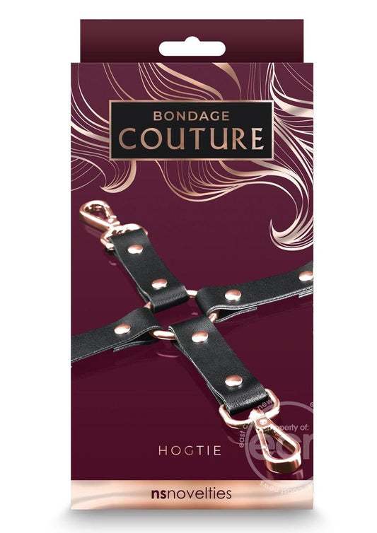 Bondage Couture PU Leather Hog Tie - Black