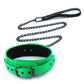 Electra Play Things PU Leather Collar & Leash - Green