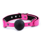 Electra Play Things PU Leather Ball Gag - Pink