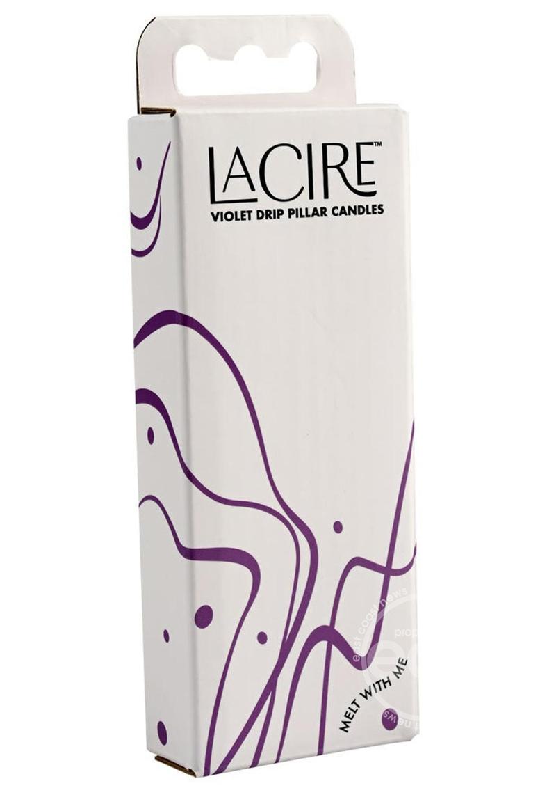 LaCire Drip Pillar Candles - Purple