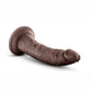 Au Naturel Jack Dildo with Suction Cup 7in - Chocolate