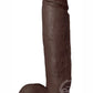 Au Naturel Huge Sensa Feel Dildo with Suction Cup 10in - Chocolate