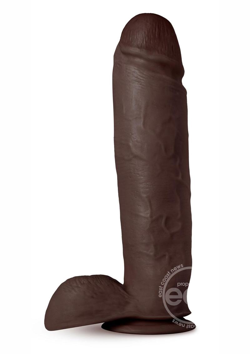 Au Naturel Huge Sensa Feel Dildo with Suction Cup 10in - Chocolate