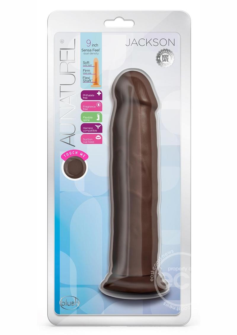 Au Naturel Jackson Dildo with Suction Cup 9in - Chocolate