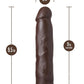 Au Naturel Jackson Dildo with Suction Cup 9in - Chocolate