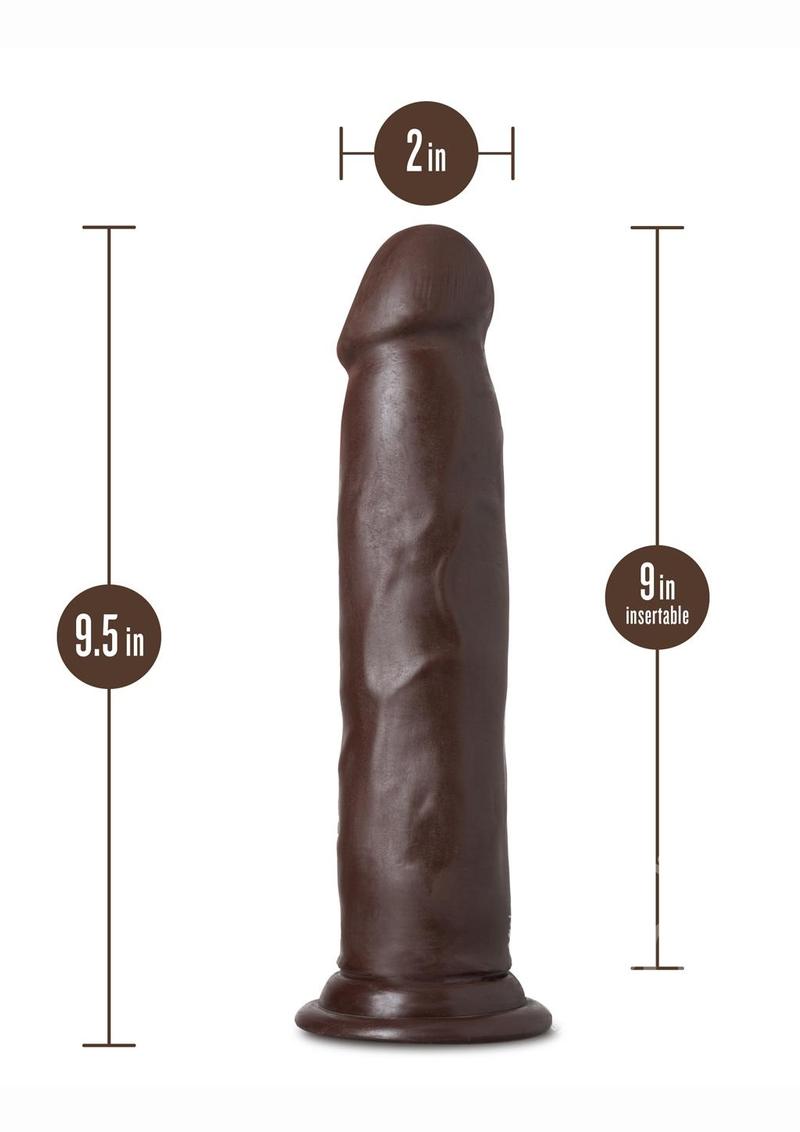 Au Naturel Jackson Dildo with Suction Cup 9in - Chocolate