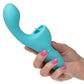 Rechargeable Butterfly Kiss Silicone Clitoral Flicker Vibrator - Blue