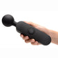 Master Series Thunder Wand 72X Rechargeable Silicone Heating Wand Massager - Black