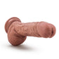 Au Naturel Big Billy Dual Dense Dildo with Balls 9in - Caramel