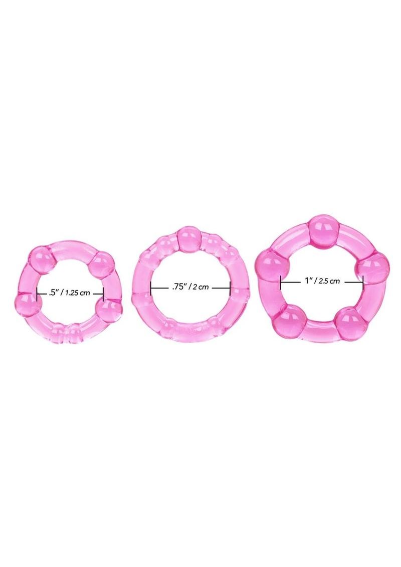 Island Rings Cock Rings (3 piece set) - Pink