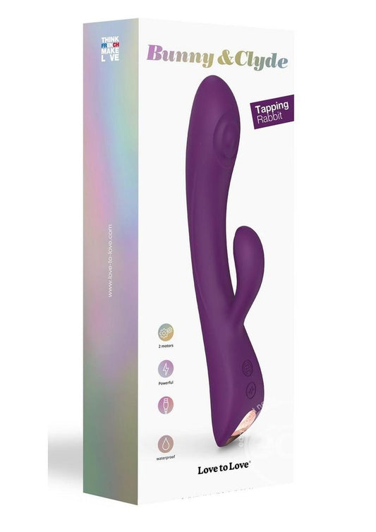 Bunny & Clyde Rechargeable Silicone Rabbit Vibrator - Purple Rain