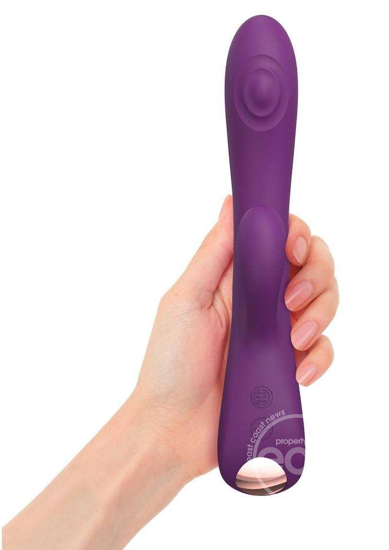 Bunny & Clyde Rechargeable Silicone Rabbit Vibrator - Purple Rain