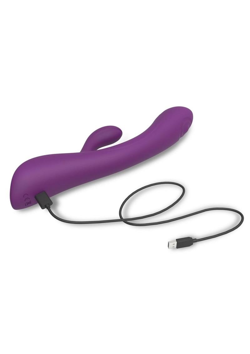 Bunny & Clyde Rechargeable Silicone Rabbit Vibrator - Purple Rain