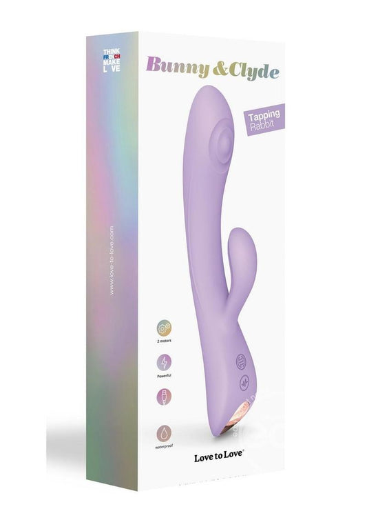 Bunny & Clyde Rechargeable Silicone Rabbit Vibrator - Viva Mauve