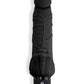 Powercocks Silicone Realistic Vibrator with Clitoral Stimulator 7in - Black