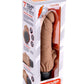 Powercocks Silicone Realistic Vibrator with Clitoral Stimulator 7in - Caramel
