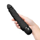 Powercocks Silicone Realistic Vibrator 7in - Black