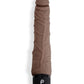 Powercocks Silicone Realistic Vibrator 7in - Chocolate