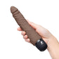 Powercocks Silicone Realistic Vibrator 7in - Chocolate