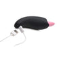 Inmi Luscious Licker 7X Rechargeable Silicone Licking Tongue Clitoral Stimulator - Black/Pink