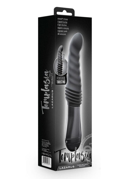 Temptasia Lazarus Rechargeable Silicone Thrusting Dildo - Black