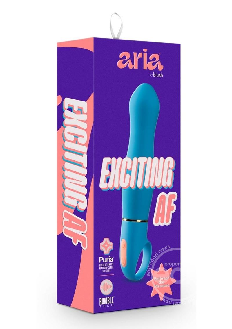 Aria Exciting AF Silicone Vibrator - Blue