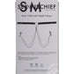 Sex & Mischief Amor Collar with Nipple Clamps - Black/Silver