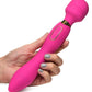 Wand Essential Ultra G-Stroke Come Hither Rechargeable Silicone Vibrating Wand - Pink