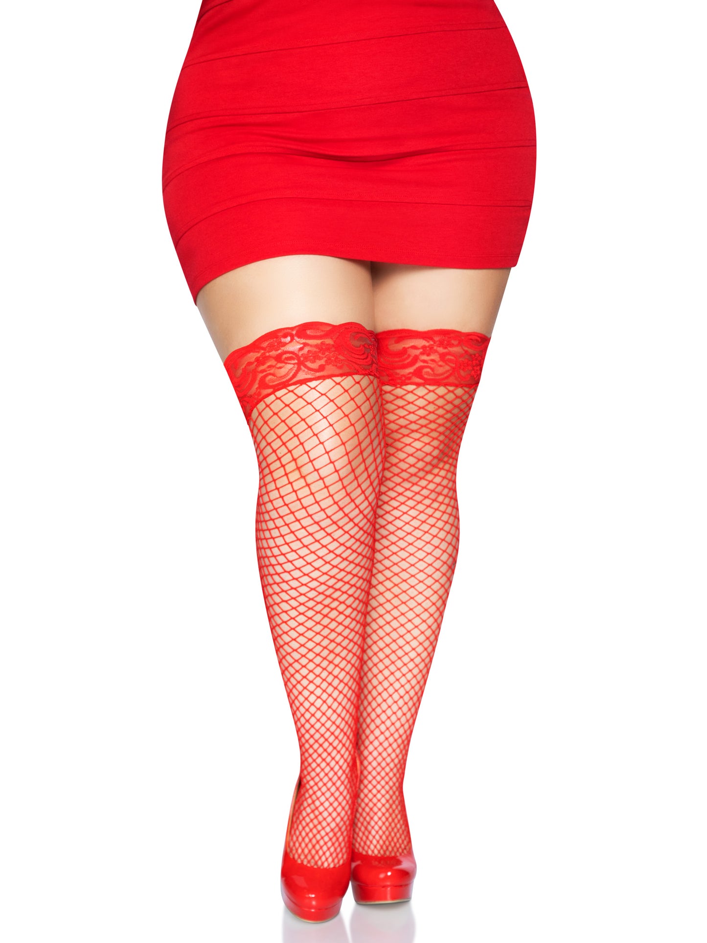 Spandex Industrial Net thigh highs