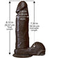 The Realistic Cock Dildo 8in - Chocolate