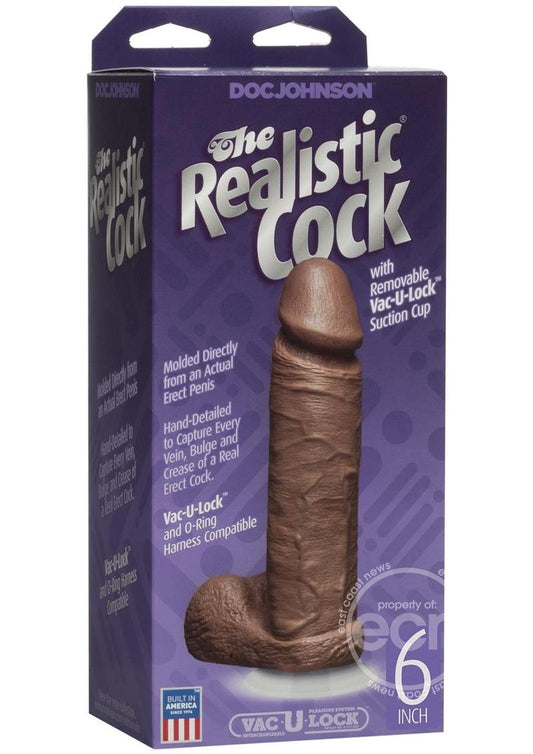 The Realistic Cock Dildo 6in - Caramel